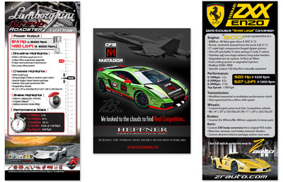 Specialty stand-up banners used in car shows and special events